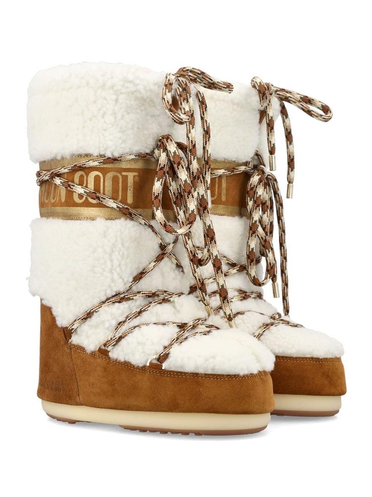 문 부츠 FW24 Moon Boot Classic Icon High faux fur boot Beige 80D1402610MA03 Beige