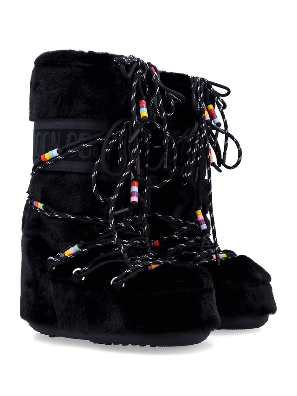 문 부츠 FW24 Moon Boot Classic icon high faux fur boot Black 80D1408990N001 Black