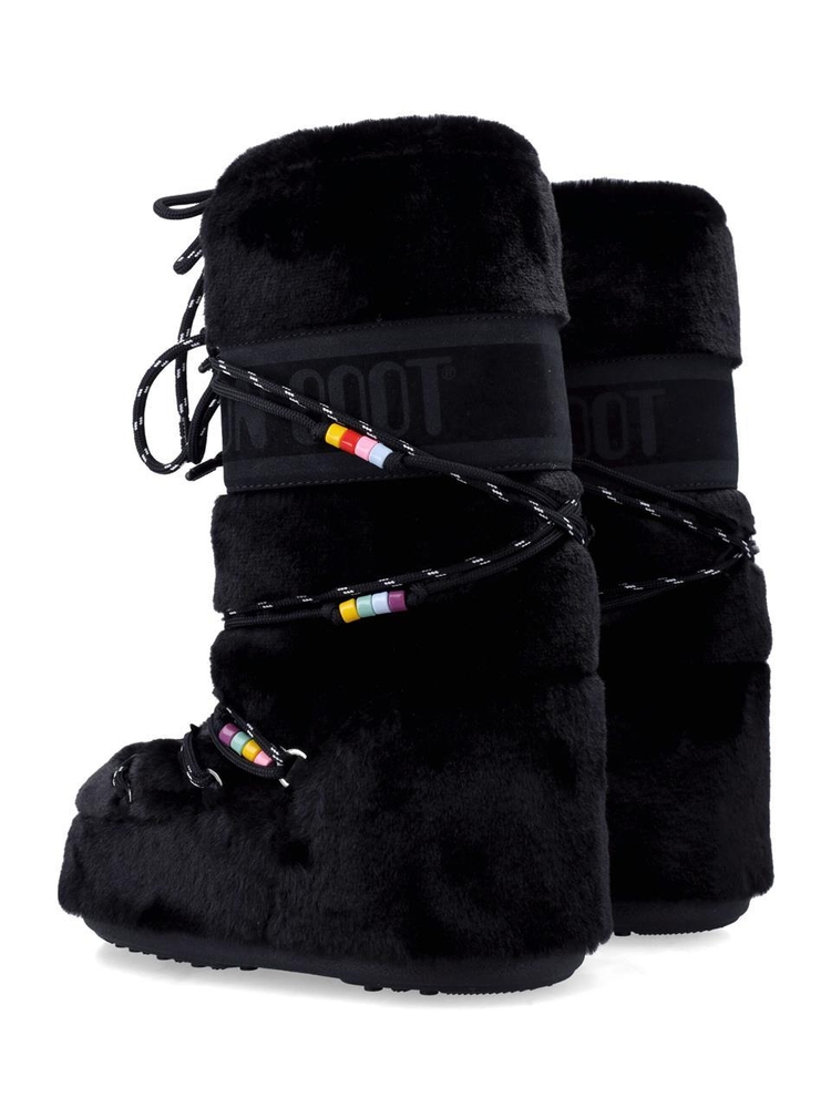 문 부츠 FW24 Moon Boot Classic icon high faux fur boot Black 80D1408990N001 Black