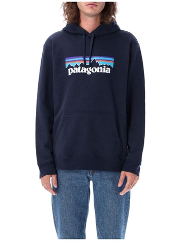 파타고니아 SS25 Patagonia Cotton-blend P-6 Logo uprisal hoodie Blue 39622NENA Blue