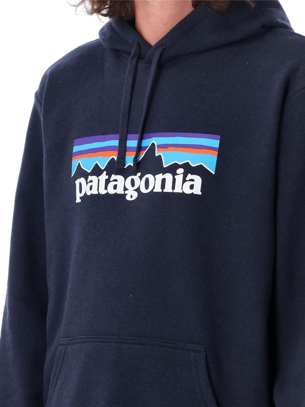 파타고니아 SS25 Patagonia Cotton-blend P-6 Logo uprisal hoodie Blue 39622NENA Blue