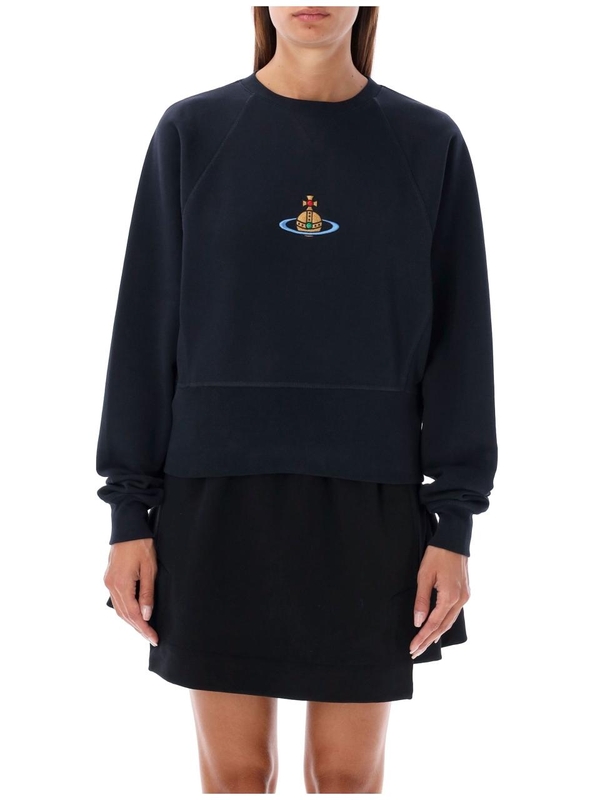 비비안웨스트우드 FW24 Vivienne Westwood Cotton Athletic Sweatshirt Blue 1I010001J006OK410 Blue