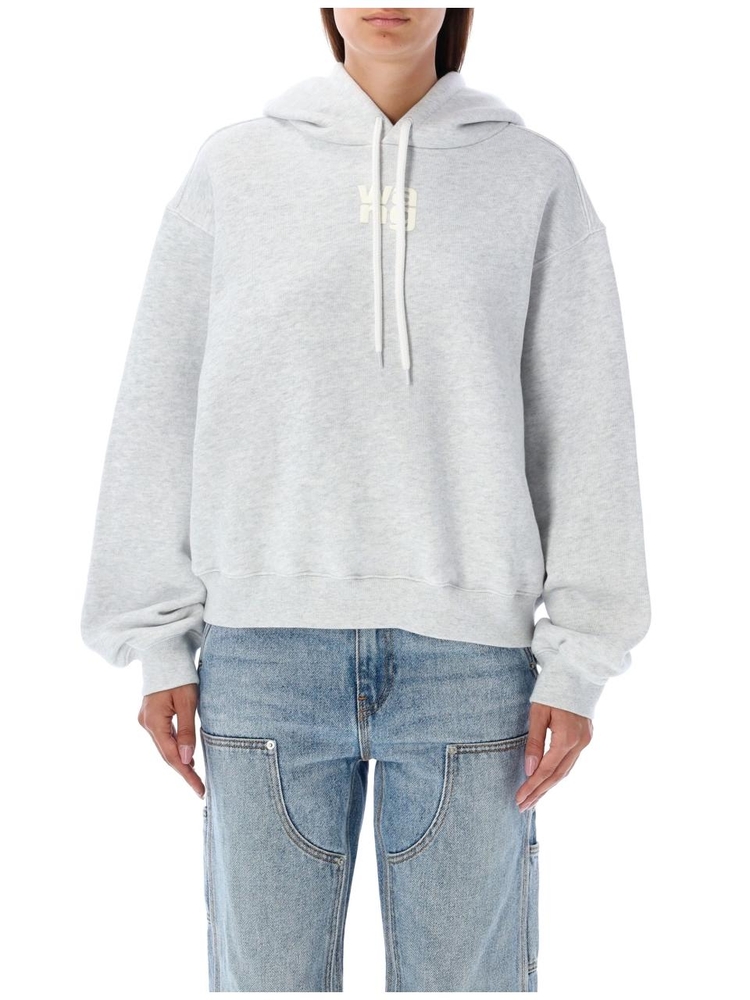 T 바이 알렉산더 왕 FW24 T by Alexander Wang Essential hoodie Grey 4CC3242101050 Grey