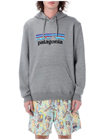 파타고니아 FW24 Patagonia Cotton-blend P-6 Logo uprisal hoodie Grey 39622GLH Grey