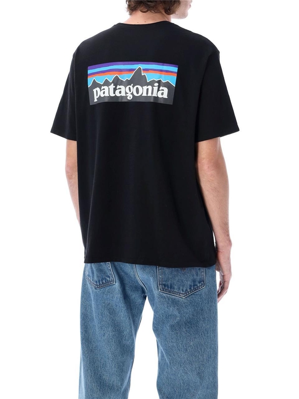 파타고니아 SS25 Patagonia P-6 t-shirt Black 38504BLK Black