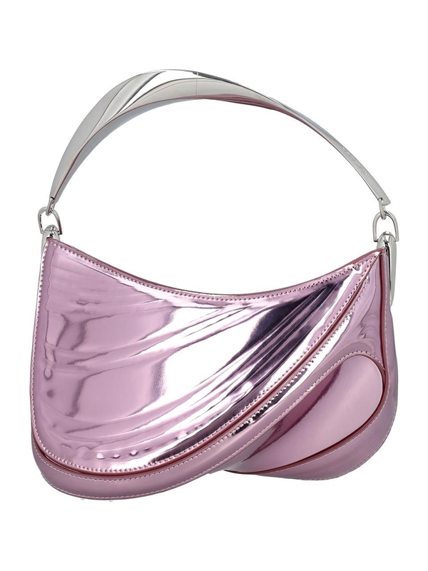 뮈글러 SS24 MUGLER Metallic Curve 01 Bag Pink SA00396873519 PINK/METALLIC