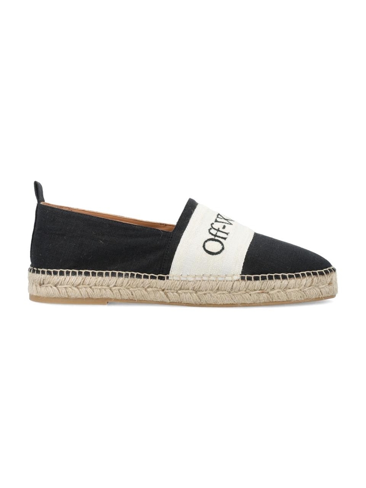 오프화이트 SS24 Off-White Linen and cotton blend Bookhish espadrillas Black OMIB010S24FAB0011010 Black