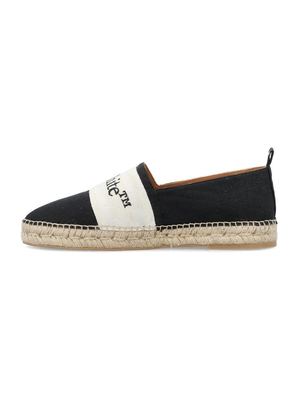 오프화이트 SS24 Off-White Linen and cotton blend Bookhish espadrillas Black OMIB010S24FAB0011010 Black