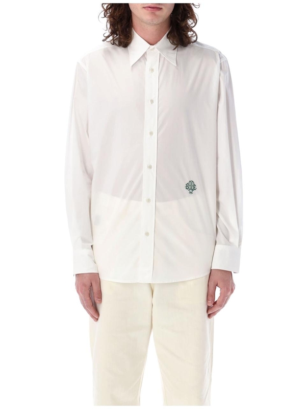 보디 SS24 BODE Monogrammed Poplin Shirt White MRS24SH012CWHITE White