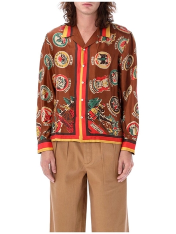 보디 SS24 BODE State Seal Long Sleeve Shirt MultiColour MRF23SH049MULTI MultiColour