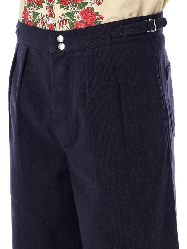 보디 SS24 BODE Trousers MRF23BT027MDNGT MIDNIGHT NAVY