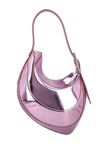 뮈글러 SS24 MUGLER Metallic Curve Bag Pink SA00416873519 PINK/METALLIC