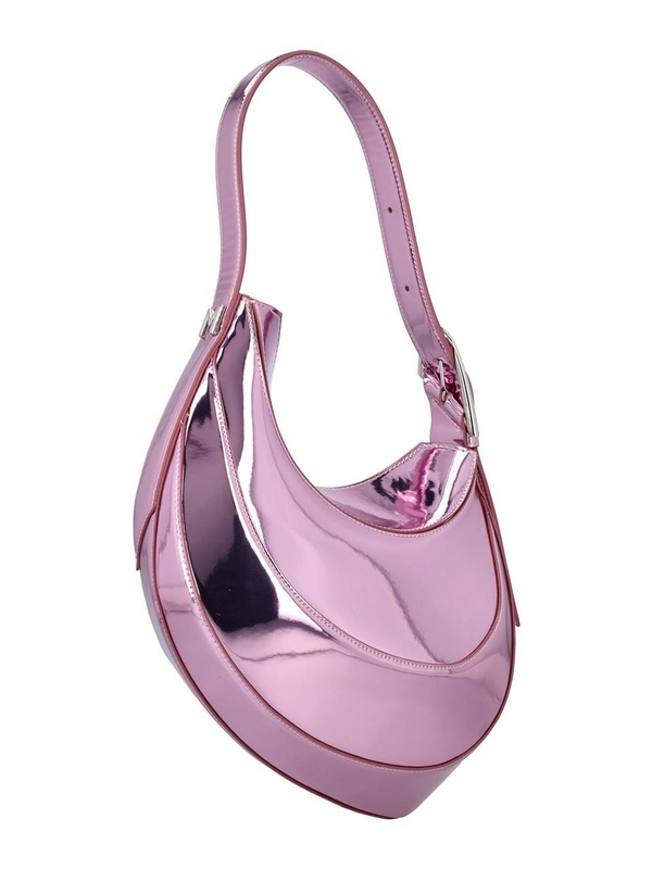 뮈글러 SS24 MUGLER Metallic Curve Bag Pink SA00416873519 PINK/METALLIC