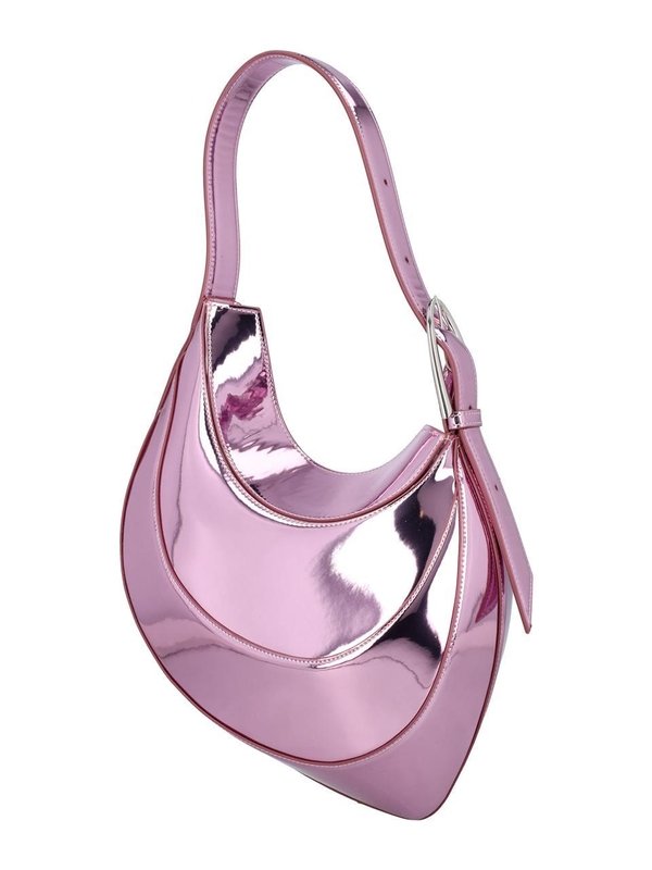 뮈글러 SS24 MUGLER Metallic Curve Bag Pink SA00416873519 PINK/METALLIC