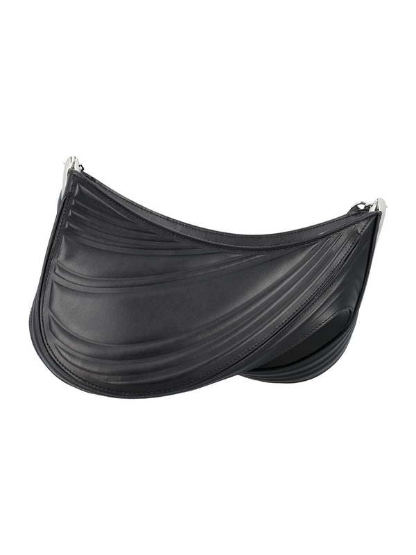 뮈글러 SS24 MUGLER embossed spiral curve 01 shoulder bag Black SA00069061999 Black