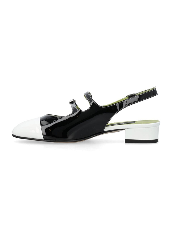 카렐 파리스 SS24 CAREL PARIS Abricot slingback Black 332214PATENTBLACK WHIT Black