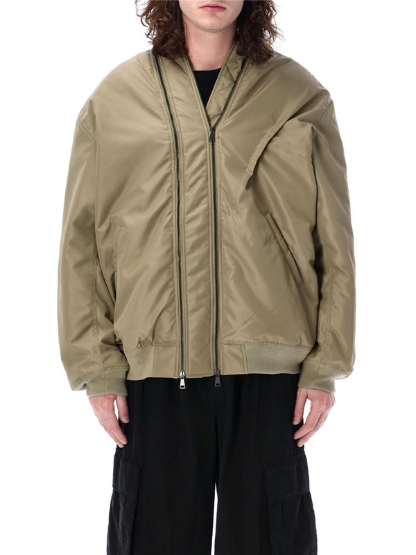 와이프로젝트 SS24 Y/PROJECT Double zip bomber jacket Beige 203JA002F493DARK BEIGE Beige