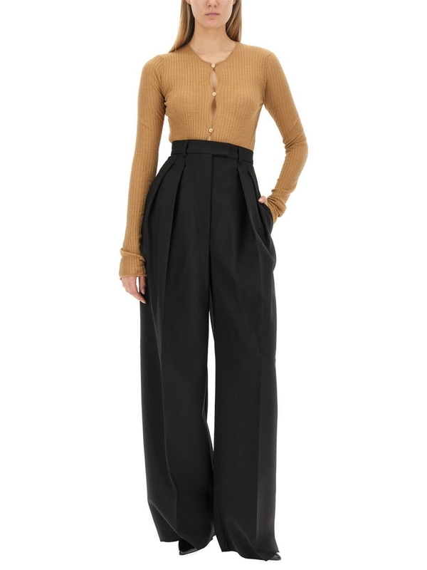 스포트막스 FW23 WOOL BLEND WIDE PANTS 2321360136600_609002 BLACK