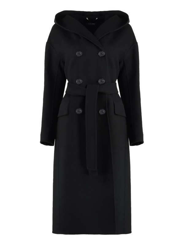 S 막스마라 FW24 Favola double-breasted coat FAVOLA2429016063600_013 black