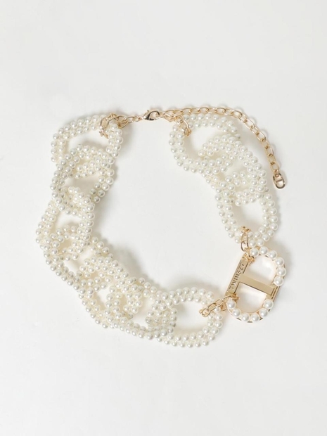 트윈셋 FW24 Twinset necklace in brass with synthetic pearls 242TA4050 11748 White