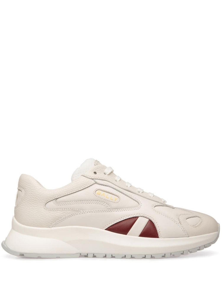 발리 FW24 Bally Sneakers MSK09UVT595I0O9 WHITE B.RED WHITE