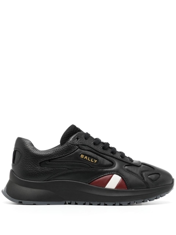 발리 FW24 Bally Sneakers MSK09UVT595I920 BLACK B.RED WHITE