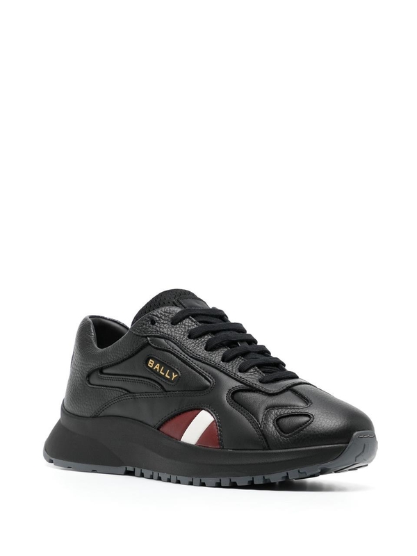 발리 FW24 Bally Sneakers MSK09UVT595I920 BLACK B.RED WHITE