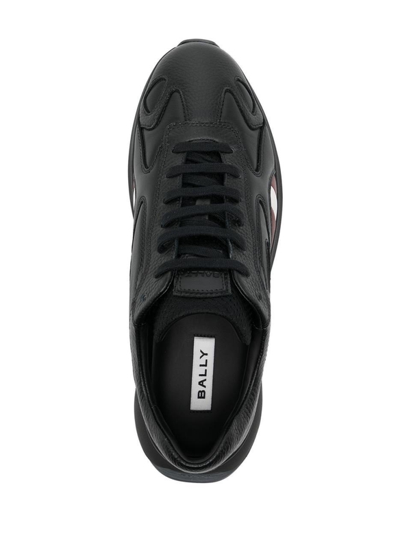 발리 FW24 Bally Sneakers MSK09UVT595I920 BLACK B.RED WHITE