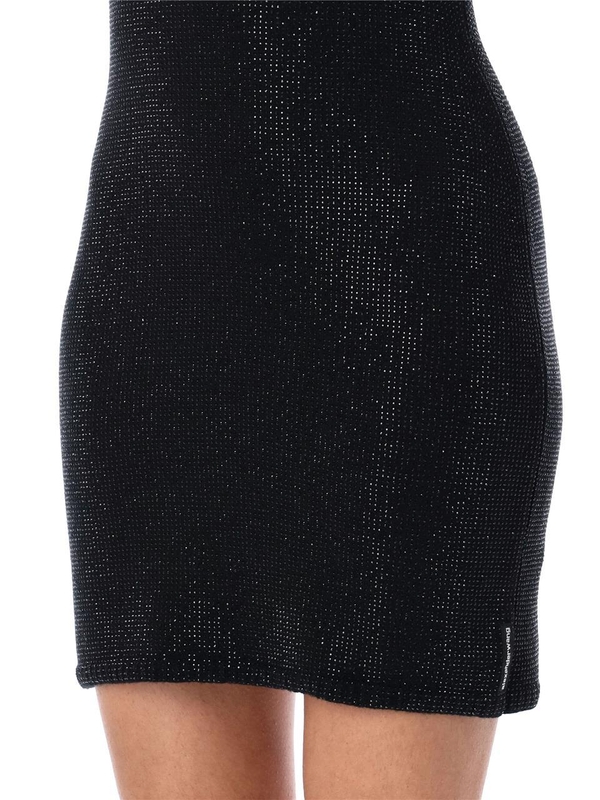 알렉산더 왕 FW24 Alexander Wang Wool blend Crystal hotfix minidress Black 1KC4246044001 Black