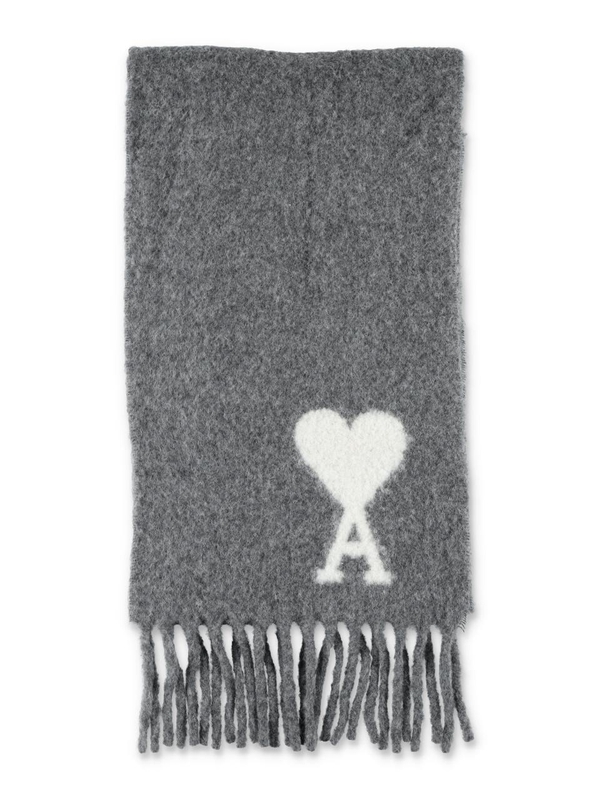 아미 FW24 Ami Paris Scarfs USF422AW0054061 DK GREY