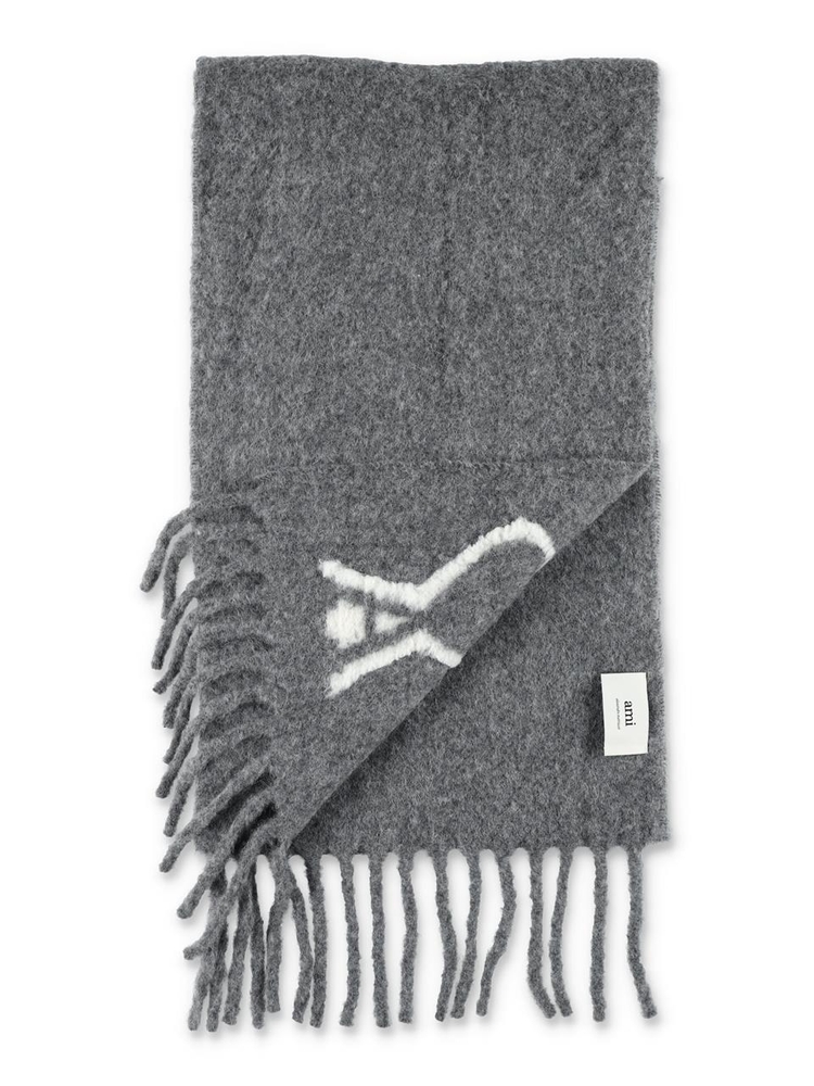 아미 FW24 Ami Paris Scarfs USF422AW0054061 DK GREY