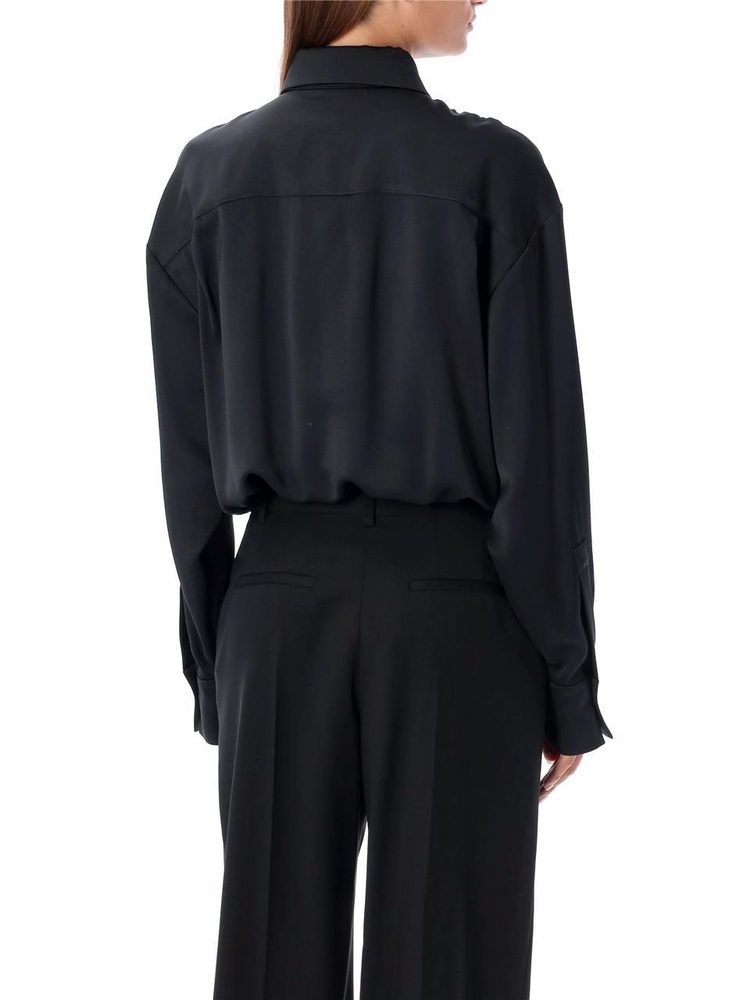 엠포리오 아르마니 FW24 Emporio Armani Silk body blouse 6D2CA12NB6Z0999 0999