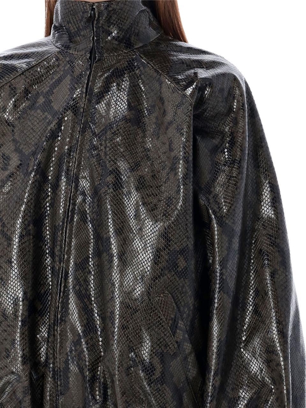 발렌시아가 FW24 Balenciaga Fake snake leather jacket 813095TRS081024 KAKI