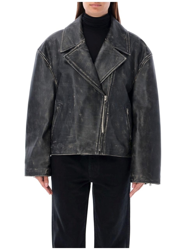 아크네 스튜디오 FW24 Acne Studios Leather Jacket A70183900 Black