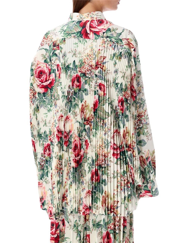 준야 와타나베 FW24 Junya Watanabe Floral print oversized shirt JN-B0052 OFF WHTE/PINK