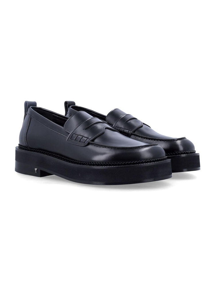 아미 FW24 Ami Paris Flat shoes Black USV057AL0043001 Black