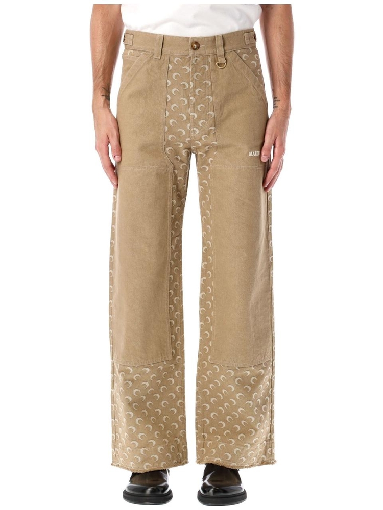 마린세르 FW24 MARINE SERRE Trousers Beige MPA061ACWOV0036BG50 Beige