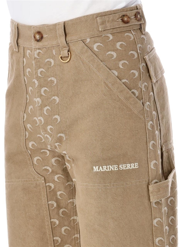 마린세르 FW24 MARINE SERRE Trousers Beige MPA061ACWOV0036BG50 Beige