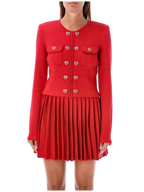 셀프포트레이트 FW24 SELF PORTRAIT Buttoned heart cardigan Red AW24083SJRRED Red