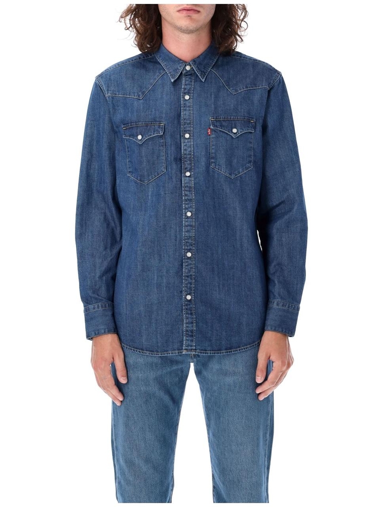 리바이스 FW24 Levis Barstow Western Denim Shirt 857440041 MED BLUE