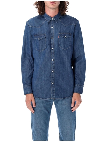 리바이스 FW24 Levis Barstow Western Denim Shirt 857440041 MED BLUE