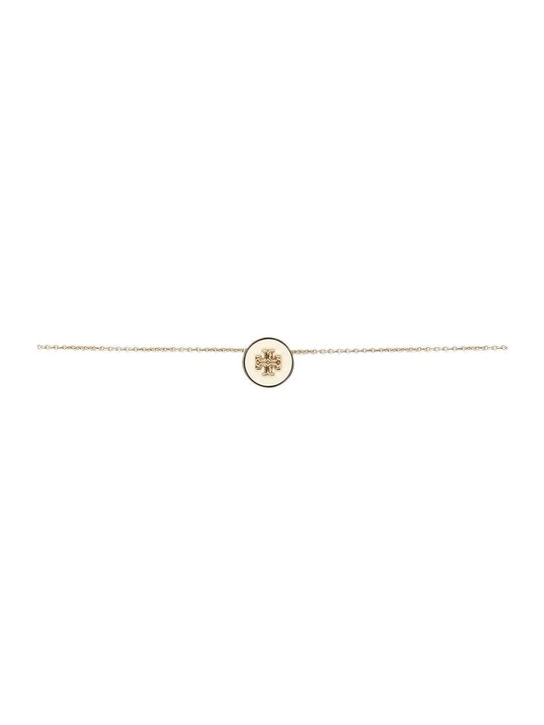 토리버치 SS25 Tory Burch Kira Enamel Chain Bracelet 90284700 Tory Gold / New Ivory