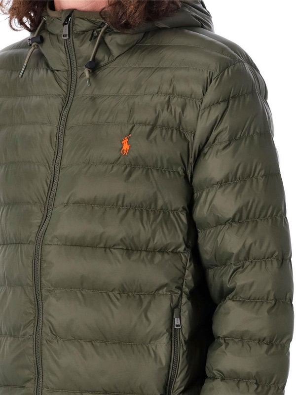 폴로 랄프로렌 FW24 Polo Ralph Lauren Logo Nylon Puffer Jacket Green 710955870003 Green