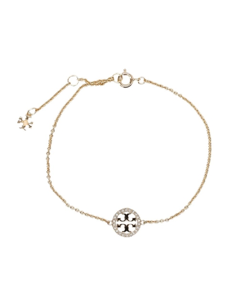 토리버치 SS25 Tory Burch Miller cut-out Logo Bracelet 80997783 Tory Gold / Crystal