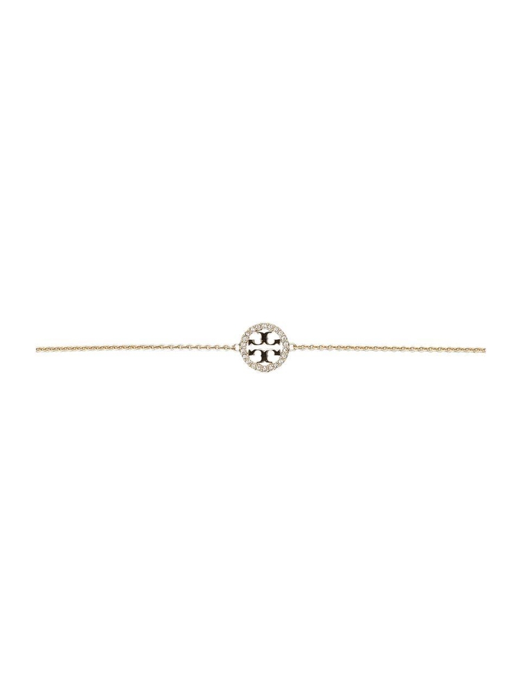 토리버치 SS25 Tory Burch Miller cut-out Logo Bracelet 80997783 Tory Gold / Crystal