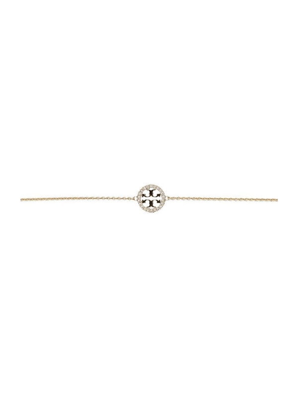 토리버치 SS25 Tory Burch Miller cut-out Logo Bracelet 80997783 Tory Gold / Crystal