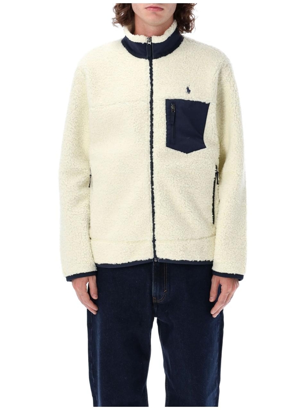 폴로 랄프로렌 FW24 Polo Ralph Lauren Pile fleece hybrid jacket 710951701001 CLUBHOUSE CREAM