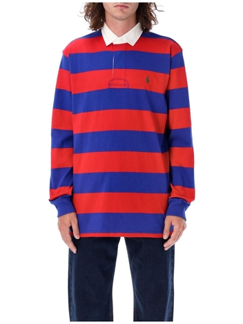 폴로 랄프로렌 FW24 Polo Ralph Lauren Long Sleeve Striped Polo Shirt 710717116048 RED NAVY