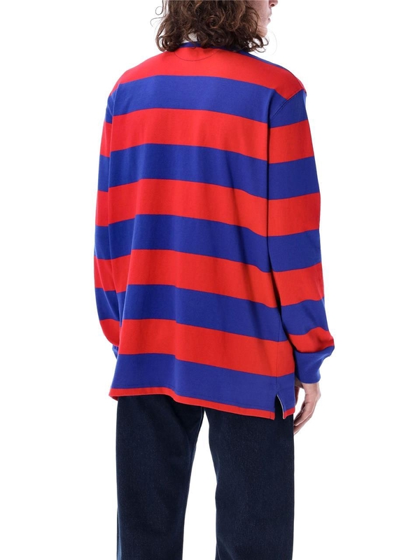 폴로 랄프로렌 FW24 Polo Ralph Lauren Long Sleeve Striped Polo Shirt 710717116048 RED NAVY