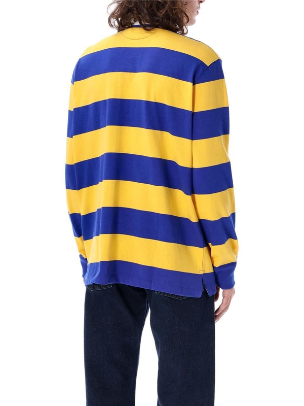 폴로 랄프로렌 FW24 Polo Ralph Lauren Logo Striped Polo Shirt 710717116047 YELLOW ROYAL